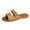 Brown, variant on Women's Flat Sandals with Rivets Inlaid Slip on Sandals Two Strap Casual Summer Slide Shoes 9.5