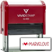 Vivid Stamp Marvelous Self Inking Rubber Stamp (Red Ink) - Q-400
