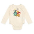 thumbnail image 3 of Disney Winnie the Pooh Christmas Bodysuit, Pants and Velour Hat 3 Piece Outfit Set Newborn to Infant, 3 of 5