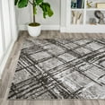 thumbnail image 3 of JONATHAN Y SILK ORCHID 3 x 5 Area Rug, Slant Abstract - Black/Gray, SOR201D-3, 3 of 10