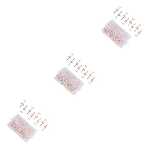 Tholdsy 60 Pieces Transparent Rose Gold Push Wall Studs Flat-headed Calendar Map Photo Projects Office Craft Pin Tacks Home Type1 NO1