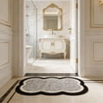 thumbnail image 4 of Linen Style Entrance Floor Mat,Absorbent Non Slip Door Rug With Washable Surface For Bathroom Bedroom And Kitchen Placement,Durable Comfortable Texture Decorative Indoor Household Floor Carpet, 4 of 6