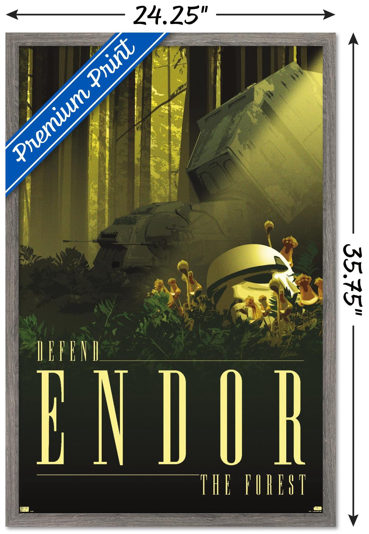Star Wars: Endor - See the Forest by Russell Walks Wall Poster, 22.375" x 34" Framed