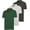 Set 1, variant on Real Essentials 3 Pack: Men's Short Sleeve Pocket Polo Shirt Dry-Fit Performance Tactical Golf (Available In Big & Tall)