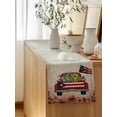 thumbnail image 5 of Table Runner 72 Inches Long for Kitchen Dining, Puerto Rican Flag Dresser Scarf Farmhouse, Dining Table Decorations for Wedding/Parties, Vintage Country Truck Flowers Beige 16 x 72 In, 5 of 8