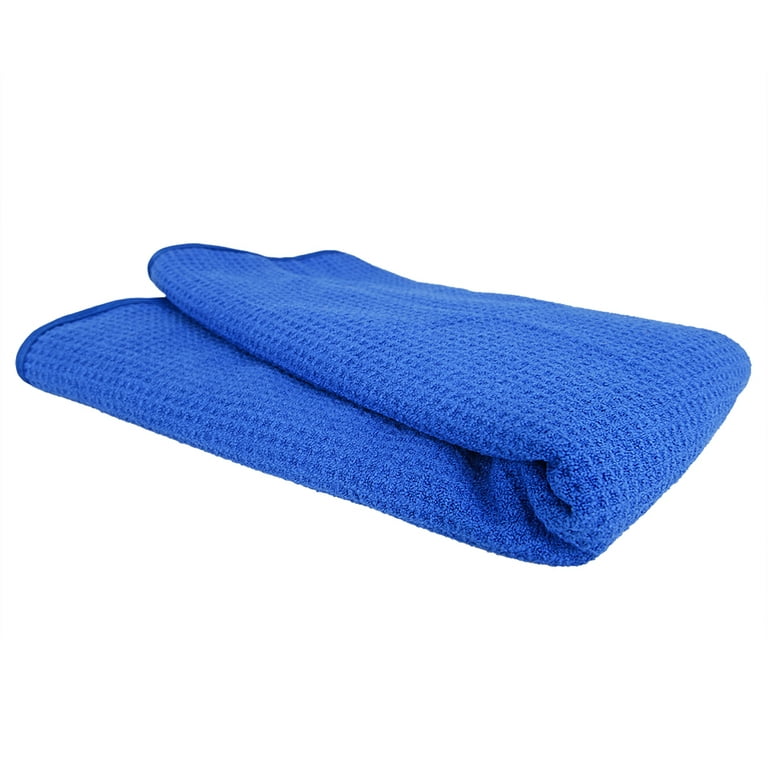 Chemical Guys MIC_708_1 Glass and Window Waffle Weave Towel, Blue w/Silk  Edges (24 in. x 16 in.) 