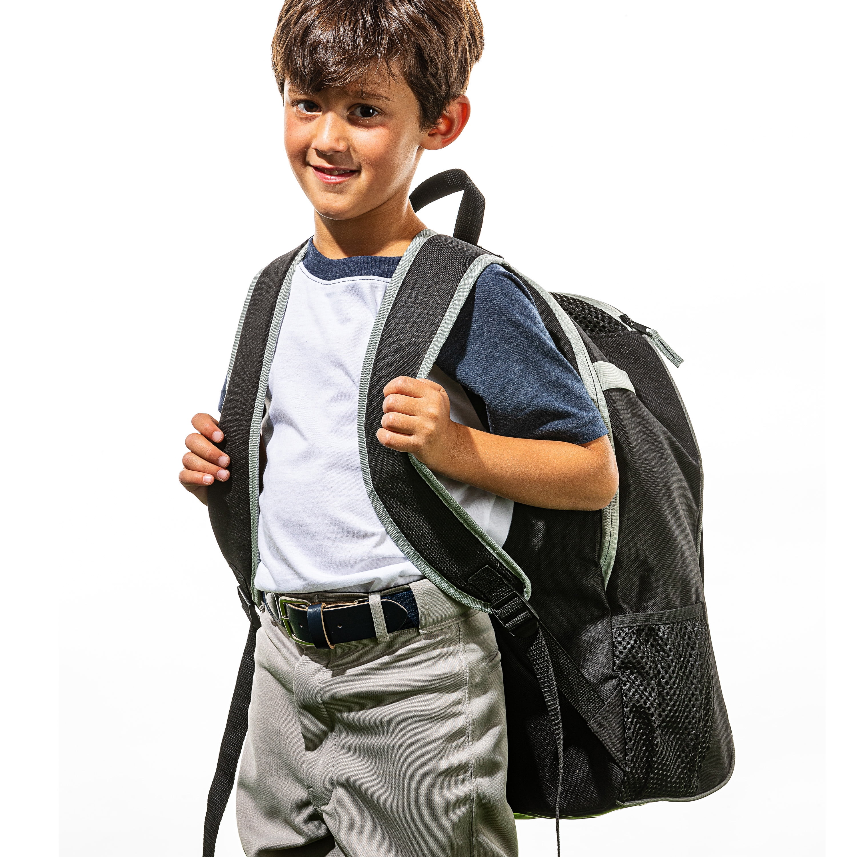 Franklin Sports MLB Batpack Bag - Youth Baseball, Softball and Teeball Bag - Black/Gray