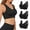 3 pack Black, variant on 3Pcs Compression Wirefree Medium Support Bra,Sports Bra with Removable Pads for Women Small to Plus Size Everyday Wear,Exercise and Offers Back Support