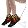 thumbnail image 7 of Coolcustomize Fashion Gothic Skull Flame High-Top Canvas Shoes for Men Women Stylish Comfort Unisex Lace up Flat Walking Casual Sneakers, 7 of 7