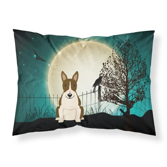 Halloween Scary Bull Terrier Dark Brindle Fabric Standard Pillowcase