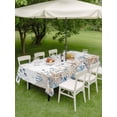 thumbnail image 4 of Outdoor Tablecloth with Umbrella Hole for Patio/Picnic/Party/Camping, Blue Beige Coastal Waterproof Table Cloth Rectangle Table Cover Washable, Beach Starfish Summer Eucalyptus (52"x 70"), 4 of 8