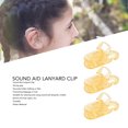 thumbnail image 3 of Sound Aid Lanyard Clip, Sound  Holder Clip Transparent Yellow Safe 10pcs Replacement  For Office For Elderly, 3 of 8