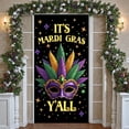 thumbnail image 3 of Colorful Theme Mardi Gras Banner Feather Decor Carnival Display Mask Design Gold Balloon Party Backdrop for Mardi Gras Party Carnival Celebration Festival Event, 3 of 9