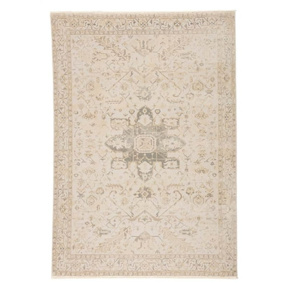 Lucien Area Rug in Cream and Light Gray (12 ft. 6 in. L x 9 ft. 6 in. W)