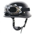 thumbnail image 3 of Casco de acero para motocicleta, casco retro para motocicleta, casco Harley para montar al aire libre, medio casco con gafas, 3 of 6