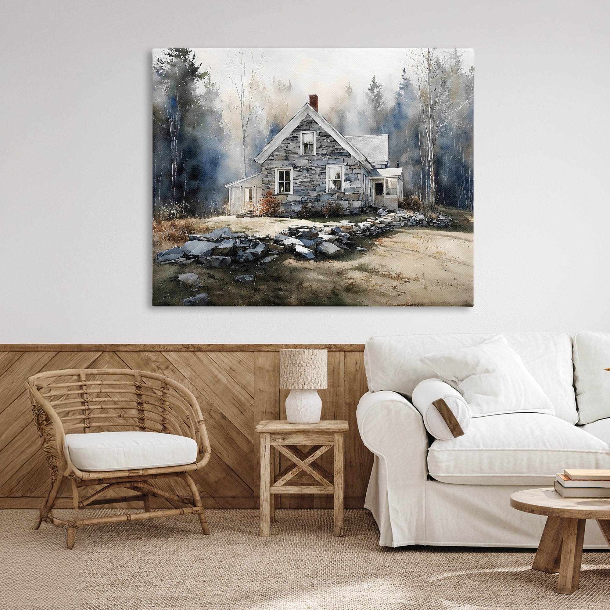 Stupell Industries Rustic Cottage Among the Trees Canvas Wall Art, design by Franklyn Gregory