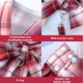 thumbnail image 3 of Arneses para perros pequeños, ropa para cachorros, gatos, conejos, conejos, a cuadros, para mascotas, gatos, vestidos con lazo, talla XXXL, color rojo, 3 of 5