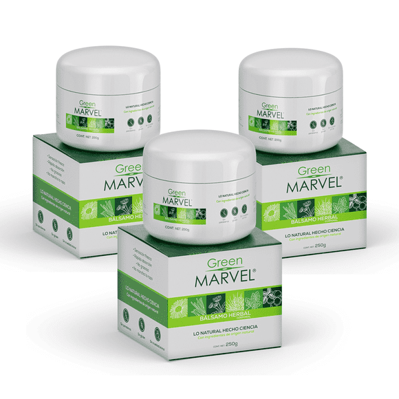 Green Marvel Bálsamo Herbal 3 Pack De 250 Gr