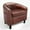 Brown, variant on EuKer Accent Barrel Chair, PU Leather Single Sofa with Soft Cushion and Side Pockets for Living Room, Bedroom, Reading Nook, Black