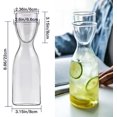 thumbnail image 2 of CATPAN Bedside Water Carafe Set with Tumbler Glass Set for Bathroom Mouthwasher Dispenser Decanter with Cup Glass Pitcher Bottle Container, Nightstand or Kitchen, 600ml/20oz, 2 of 7