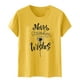 thumbnail image 4 of Blusas de Manga Corta para las Mujeres Divertida Impresión Cuello Redondo Camiseta Vintage, Blusas de Primavera para las Mujeres, 4 of 4