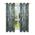 thumbnail image 7 of Yayeee Window Curtains Light Filtering 63"x42" Grommet Panel Pair Home Living Room Decor, Floral Forest Scene, 7 of 7