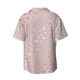 thumbnail image 6 of Daiia Rose Gold Abstract Spots 1 Men's Linen Shirts Short Sleeve Casual Shirts Button Down Shirt for Men Beach Summer Wedding Shirt-XX-Large, 6 of 6