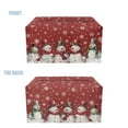 thumbnail image 4 of POLERO Tissue Box Cover PU Leather Car Tissue Holder Rectangular Waterproof Facial Paper Organizer Dispenser for Bathroom, Vanity Countertop, Tabletop, Christmas Snowmen, 4 of 7