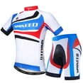 thumbnail image 1 of Sponeed Men’s Cycling Jersey Set Quick-Dry Riding Wear Short Sleeve Breathable Cycle Suit Blue L, 1 of 8