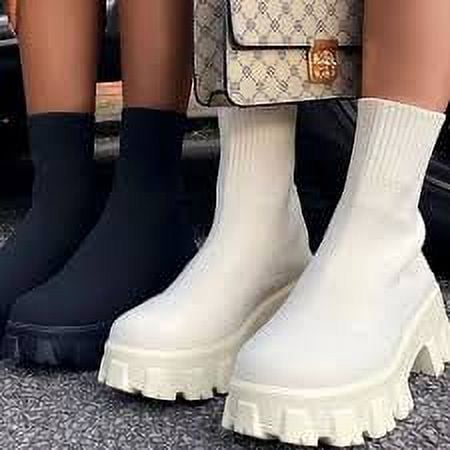 

ZBCHLS Women s Cotton Warm Fur Snow Winter Lace Up Flat Cute Plus Size Comfortable Ankle Platform Boots
