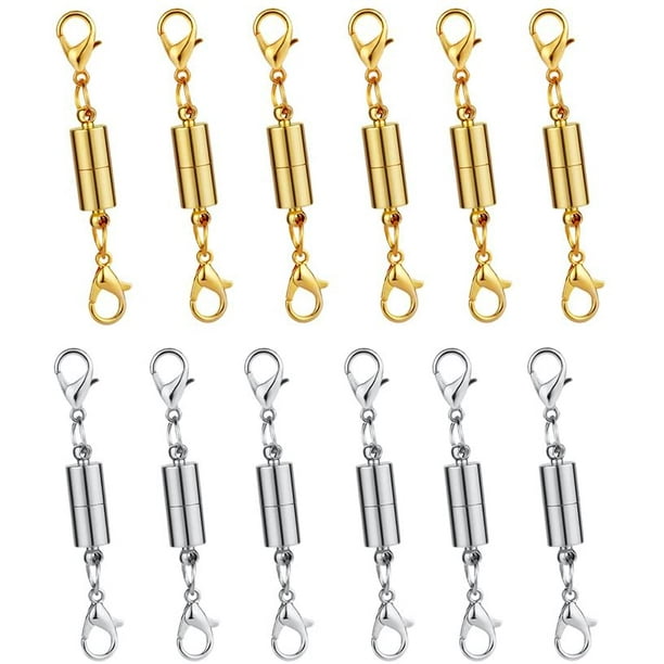 12 Piece Gold and Silver Necklace Clasps Jewelry Locking