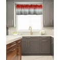thumbnail image 5 of Curtain Valance for Windows Modern Red Grey Abstract Geometric Art Kitchen Valances Rod Pocket Short Curtains,Ombre Minimalism Window Treatment Panel for Living Room Bathroom Bedroom 42x12in, 5 of 8