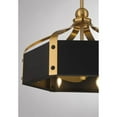 thumbnail image 4 of Sheffield 6-Light LED Fandelier in Matte Black with Warm Brass Accents, 4 of 4