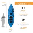 thumbnail image 4 of LIFETIME Tamarack 120" Angler Kayak with Paddle, Blue, 4 of 7