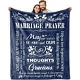 thumbnail image 1 of LHSHID Marriage Prayer Wedding Gifts for Newlyweds Marriage Prayer Wedding Gifts Blankets Engagement Gifts for Couples Christian Religious Prayer Quote Bridal Shower Gifts 30"x40", 1 of 7