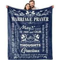 Marriage Prayer, Wedding Gifts for Newlyweds, Marriage Prayer Wedding Gifts 50" x 60" Blankets, Engagement Gifts for Couples Christian Religious Prayer Quote, Bridal Shower Gifts