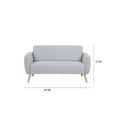thumbnail image 6 of A&D Home Linda Polyester Round Arm Loveseat Sofa, Light Coffee Tan, 6 of 7