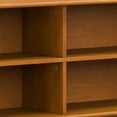 thumbnail image 6 of Simpli Home Draper 30 inch x 64 inch Solid Wood Mid Century Modern Low Bookcase in Teak Brown, 6 of 12