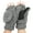 Mottled grey, variant on VEGCOO Winter Fingerless Gloves for Men & Women - Convertible Knit Mittens with Flip Cover, Warm Wool Blend, Non-Slip Leather Palm, Adjustable Hook & Loop Strap
