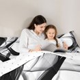 thumbnail image 4 of Homewish Gradient Watercolor Twin Comforter Sets,Abstract Geometric Bedding Set,Black White,Reversible,2pcs,1 Comforter and 1 Pillowcase, 4 of 7