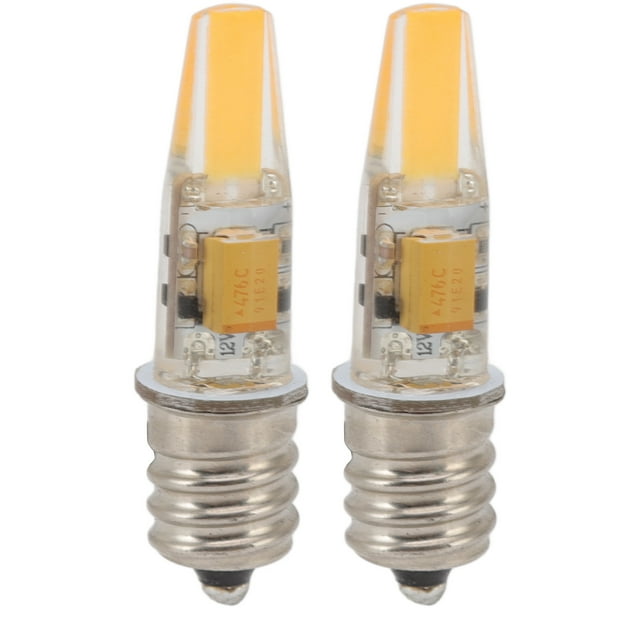 Bombilla LED, 2 piezas 2W 12V E12 Bombilla de repuesto Candelabro Bombilla LED de alta capacidad