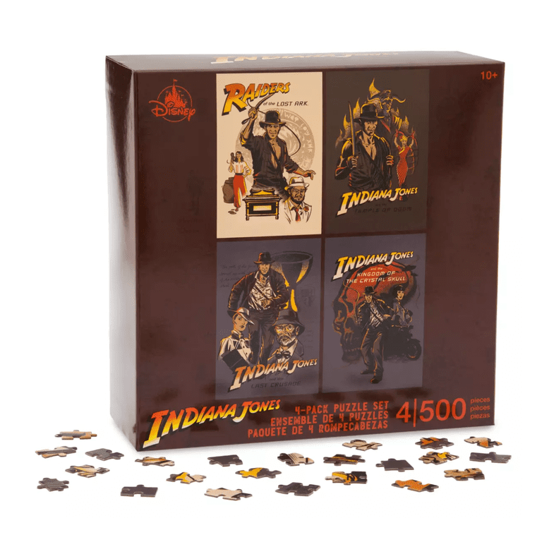 Disney Parks Indiana Jones 4-Pack 500 Pieces Jigsaw Puzzle Set New
