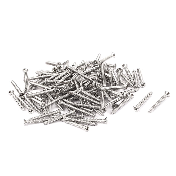 Tornillos autorroscantes de cabeza plana Phillips M2.2 x 19mm, 100 piezas