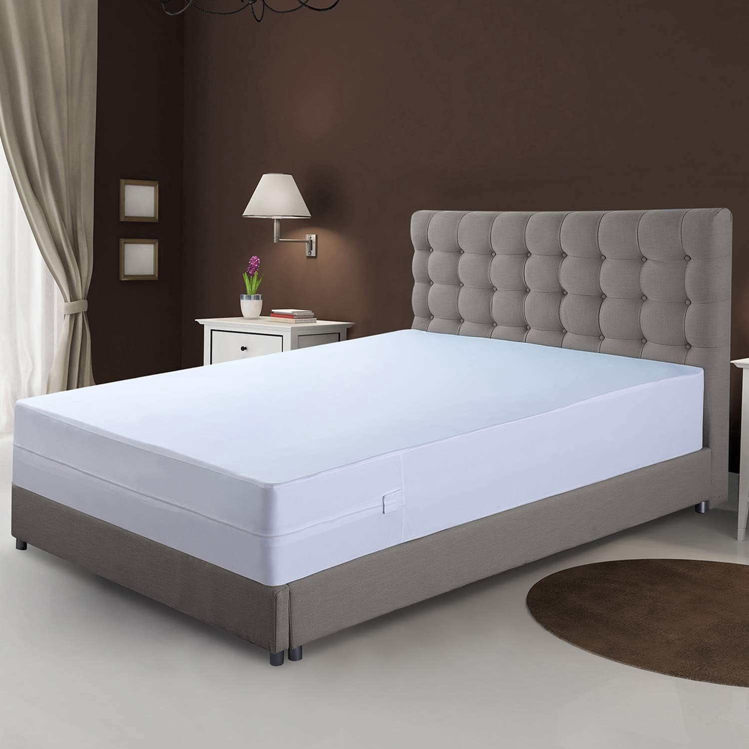 Utopia Bedding California King Mattress Protector Zippered, 100% Waterproof Bed Bug and Dust Mite Proof Mattress Encasement, Absorbent 6 Sided Mattress Cover
