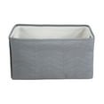 thumbnail image 2 of Mainstays Grey Herringbone Canvas Storage Basket with Handles, 2 of 9
