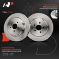 thumbnail image 4 of A-Premium 14.37 in (365 mm) Rear Vented Disc Brake Rotors + Ceramic Pads Kit Compatible with Select Tesla Models - Model S 2012 2013 2014 2015 2016, 6-PC Set, 4 of 9