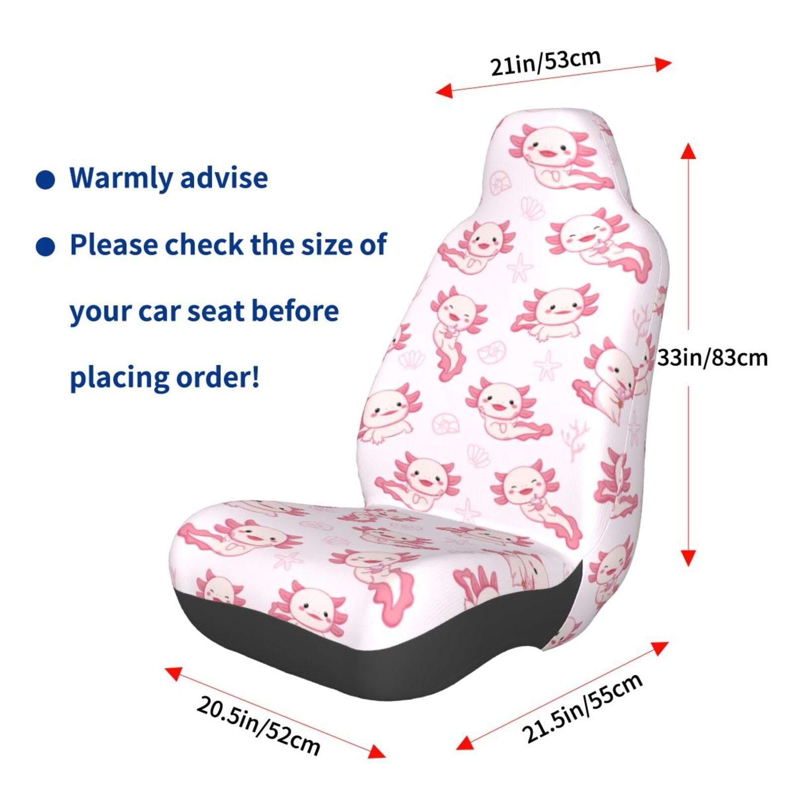 Naloa Baby Salamander Car Seat Covers Universal Front Seat Coves for Car Accessories ,Padded Car Covers for Automotive, SUV, Truck, and Van