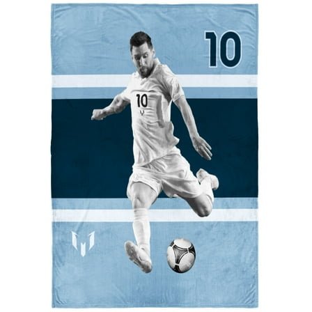Messi Silk Touch Kids Throw Blanket, 62" x 90", Blue, Polyester