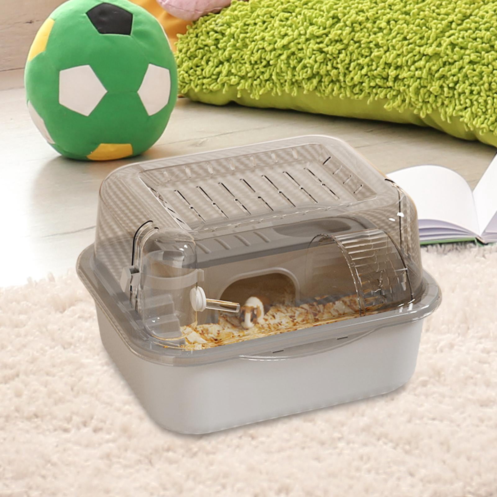 Serenable Hamster Cage Breathable Guinea Pig Cage Habitat for Mice Guinea Pigs Gerbils Gray