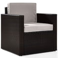 thumbnail image 1 of Pemberly Row Fauteuil de Patio en Osier avec Coussins Gris, 1 of 8